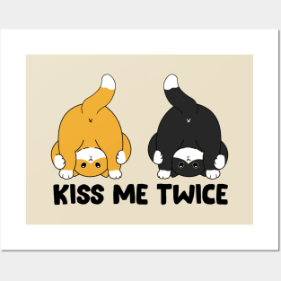 Kiss the cat twice Posters and Art